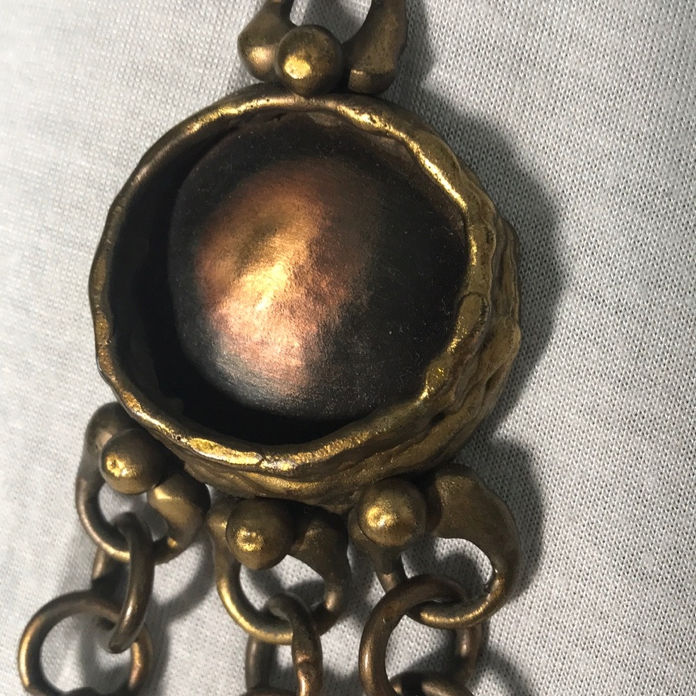 Handmade bronze necklace